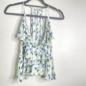 New Skylar + Madison Ruffle Layered Floral Tank Top Size Small